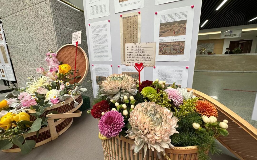 Exposição de arranjos florais típicos